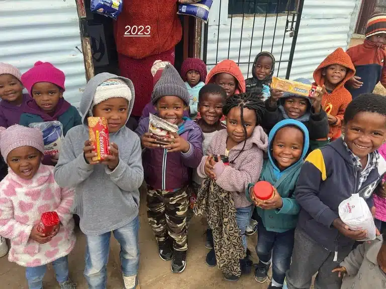 Smiling preschool children at Siyazama EduCare supported by Port Alfred charity SSVP